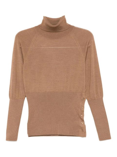 Simone Rocha fitted high-neck top - Brown
