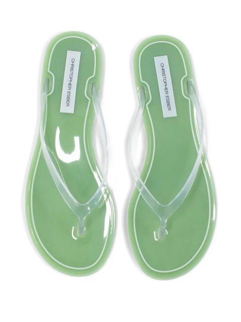 Christopher Esber Jo clear flip flops - Green