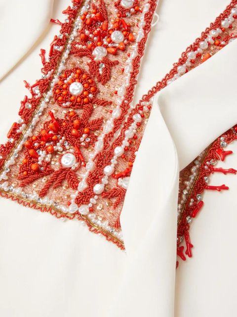 Valentino Garavani Cady Couture embroidered blouse - White