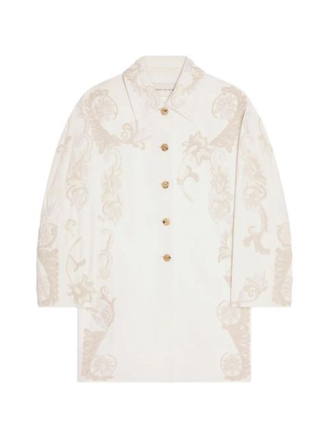 DRIES VAN NOTEN embroidered coat - White - zdjęcie produktu nr 1
