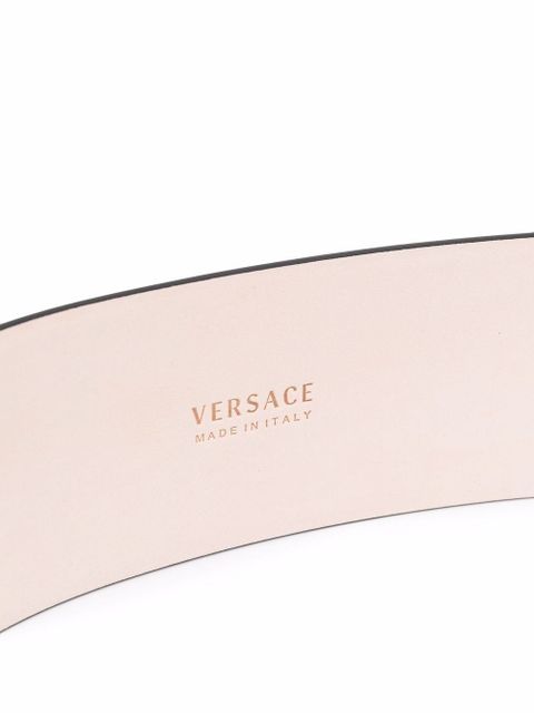 Versace Virtus logo-plaque buckle belt - Black - zdjęcie produktu nr 2