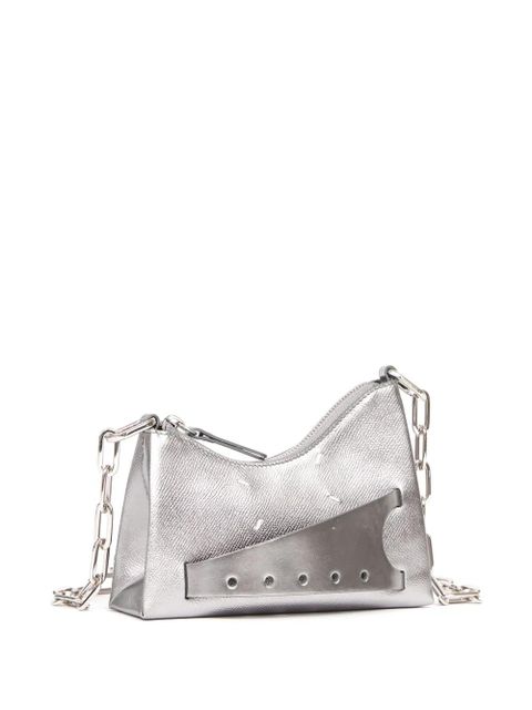 Maison Margiela Snatched Hobo leather bag - Silver