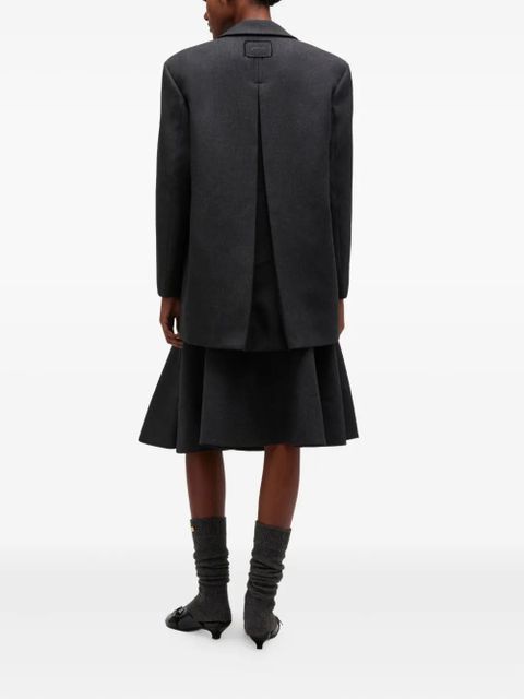 GANNI button-fastening blazer - Grey