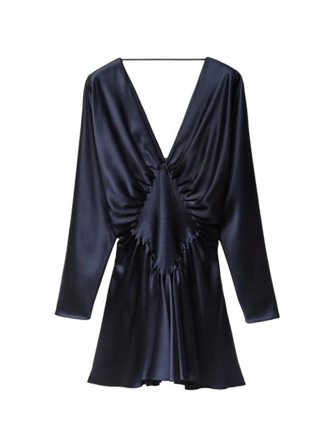 Versace V-neck panelled mini dress - Blue - zdjęcie produktu nr 1