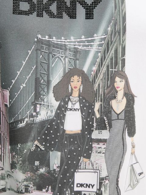 Dkny t-shirt KNIT TOPS damski kolor biały P5MOHWNA - zdjęcie produktu nr 2