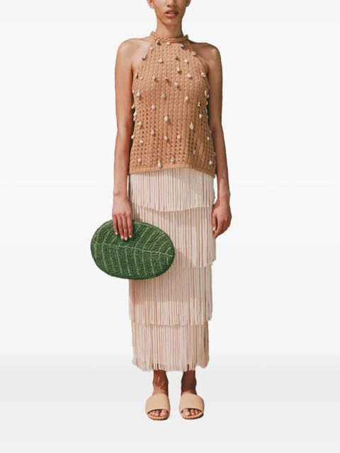 Simon Miller Leaf clutch bag - Green