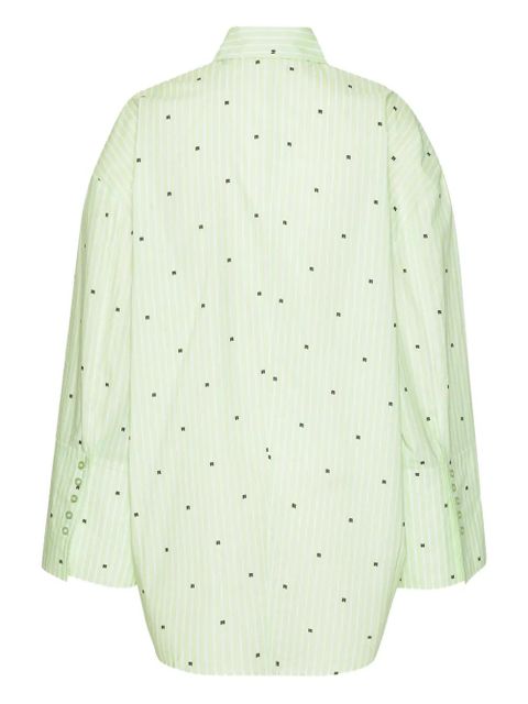 ROTATE BIRGER CHRISTENSEN striped poplin shirt - Green