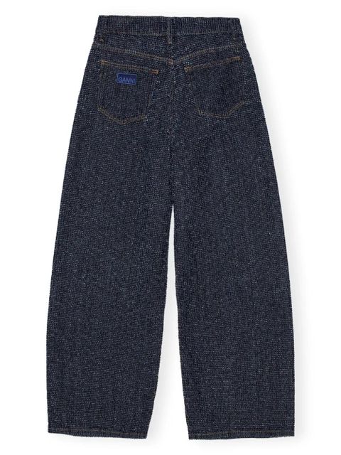 GANNI wide-leg denim trousers - Blue