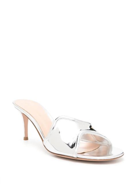 Gianvito Rossi Lucrezia 70mm leather sandals - Silver - zdjęcie produktu nr 2