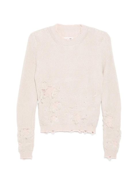 MM6 Maison Margiela distressed sweater - Pink - zdjęcie produktu nr 1