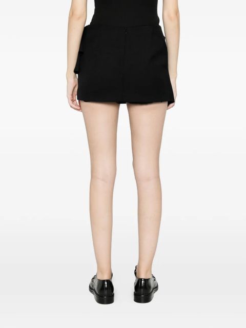 SHUSHU/TONG asymmetrical bow ruffled mini skirt - Blue