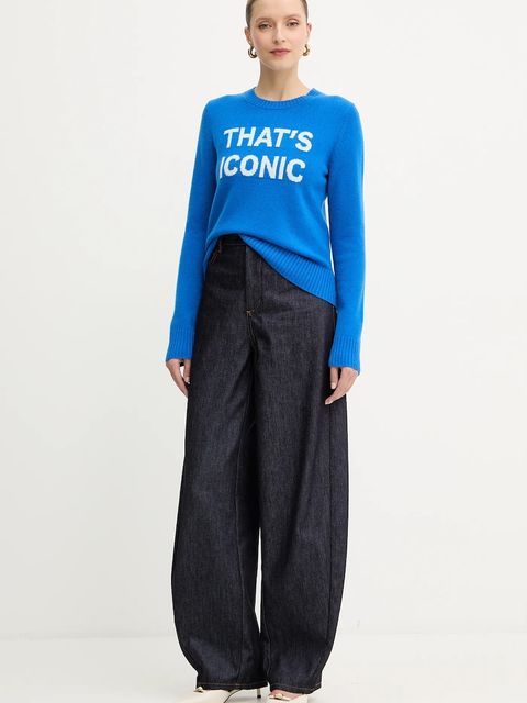 MAX&Co. sweter wełniany damski kolor niebieski lekki 2528366032200 - zdjęcie produktu nr 2