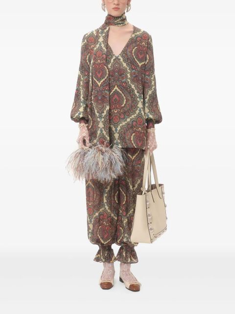 Valentino Garavani Voyage Imaginaire-print trousers - Red - zdjęcie produktu nr 2