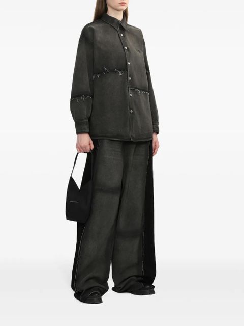 MM6 Maison Margiela numbers-embroidered shirt - Grey - zdjęcie produktu nr 2