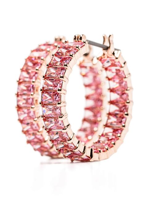 Swarovski Matrix hoop earrings - Pink