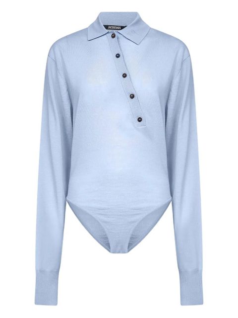 Jacquemus polo-neck bodysuit - Blue - zdjęcie produktu nr 1