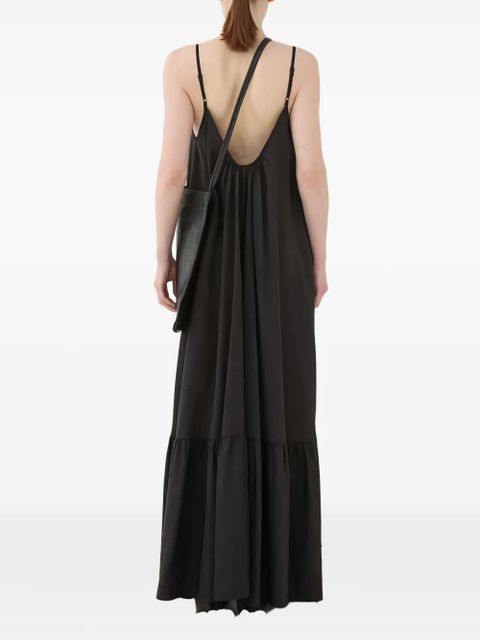 Eleh ruffled slip maxi dress - Black