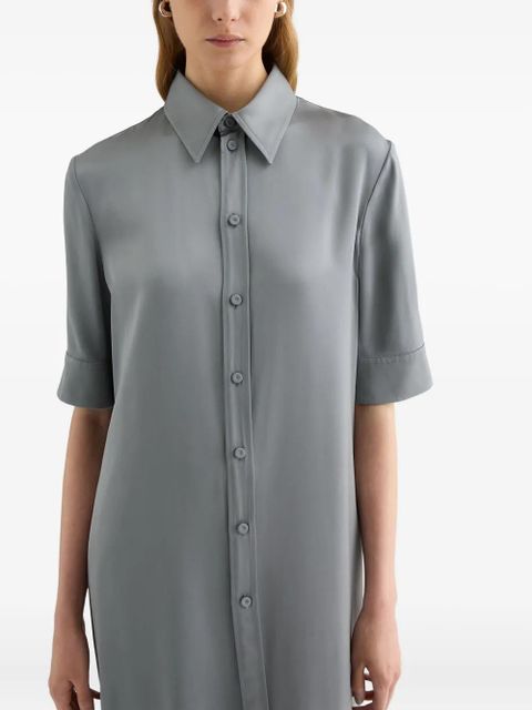 Jil Sander button gathering shirt - Grey