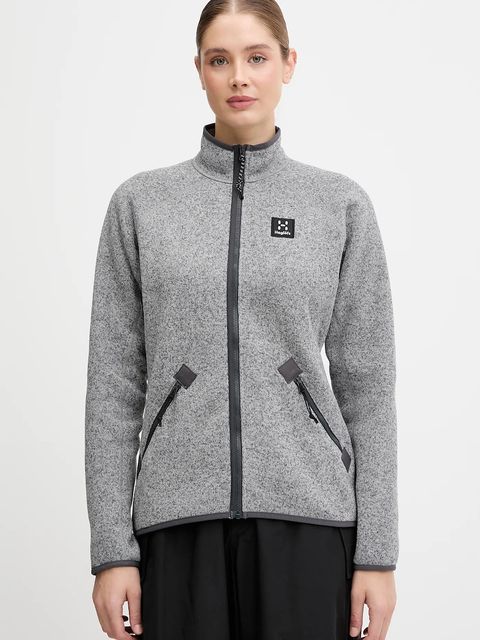 Haglöfs bluza outdoorowa Risberg damska kolor szary gładka 607384 - zdjęcie produktu nr 1