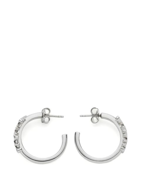 MM6 Maison Margiela lettering hoop earrings - Silver