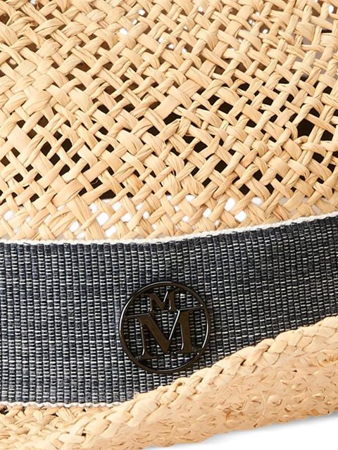 Maison Michel Austin logo-plaque hat - Neutrals - zdjęcie produktu nr 2