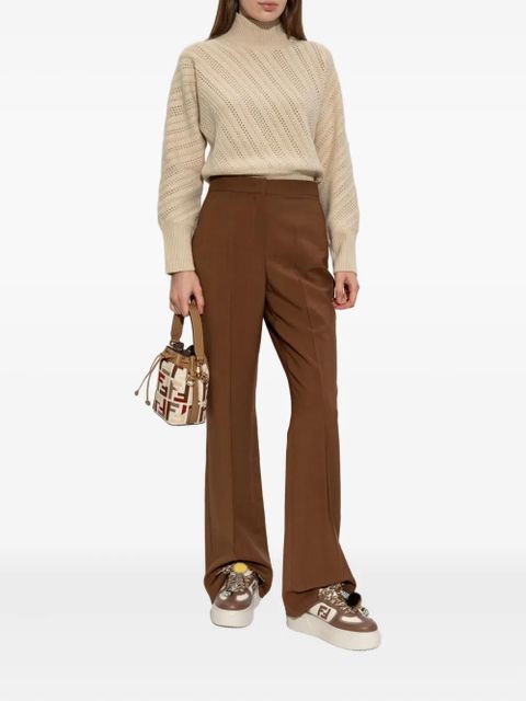 FENDI high-neck pointelle-knit sweater - Neutrals - zdjęcie produktu nr 2