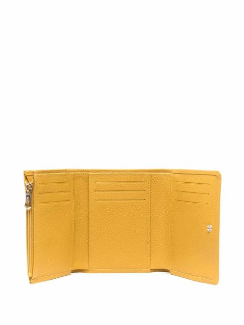 Longchamp Le Foulonné grained leather purse - Yellow
