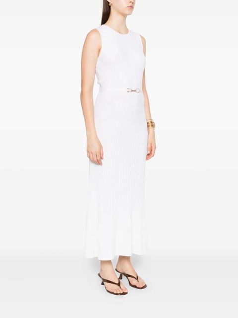 Gabriela Hearst ribbed sleeveless dress - Neutrals