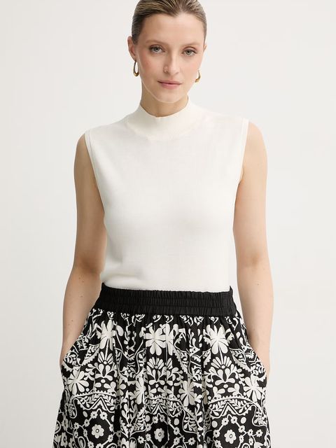 U.S. Polo Assn. kamizelka damska z wiskozy Mock Neck Sleeveless - zdjęcie produktu nr 1