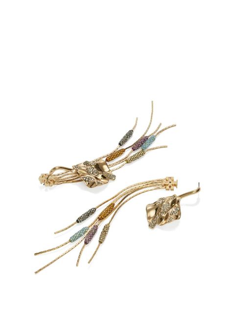 Tory Burch Runway embellished front-backs earrings - Gold