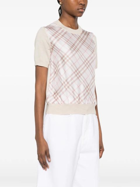 Burberry check T-shirt - Pink