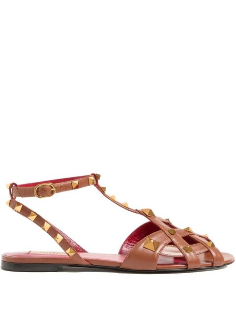 Valentino Garavani studdy kidskin sandals - Brown - zdjęcie produktu nr 1