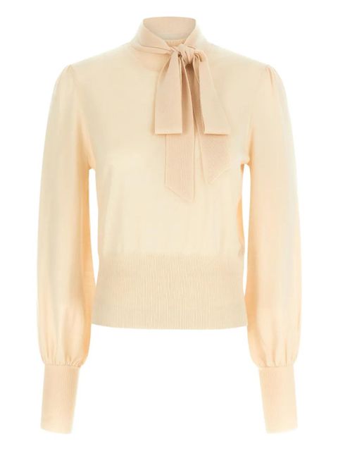 ZIMMERMANN pussybow puff-sleeve blouse - Neutrals - zdjęcie produktu nr 1