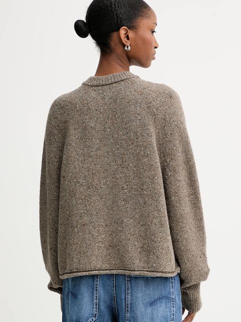 Marc O'Polo kardigan z dodatkiem wełny damski kolor beżowy lekki 510608461121