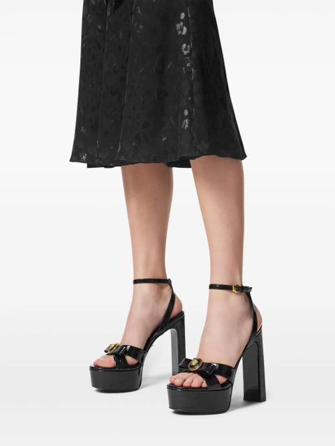 Versace 140mm Gianni Ribbon sandals - Black