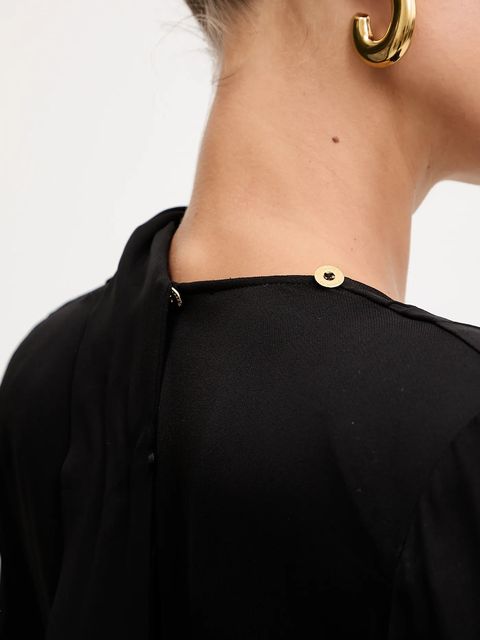 Elisabetta Franchi body damska kolor czarny gładka CB00651E3