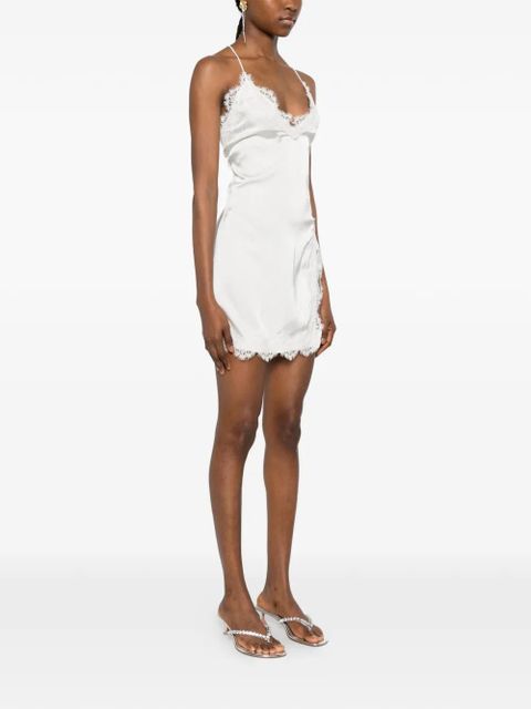 Oséree lace-trim slip mini dress - White