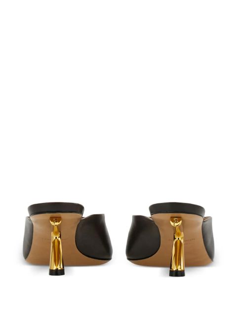 Ferragamo open-toe leather mules - Brown