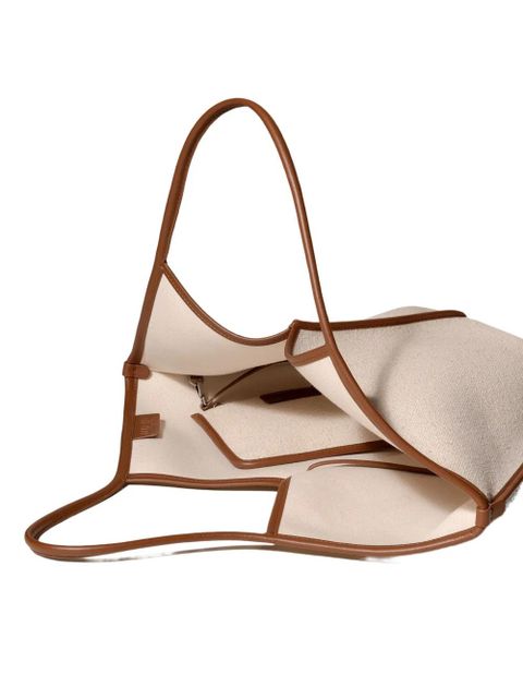 Hereu Calella leather-trim tote bag - Neutrals