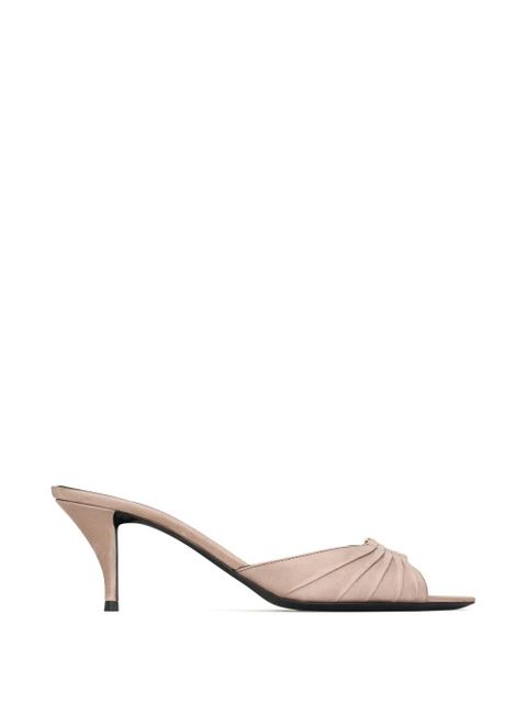 Saint Laurent Babylone twisted-detail leather sandals - Neutrals - zdjęcie produktu nr 1