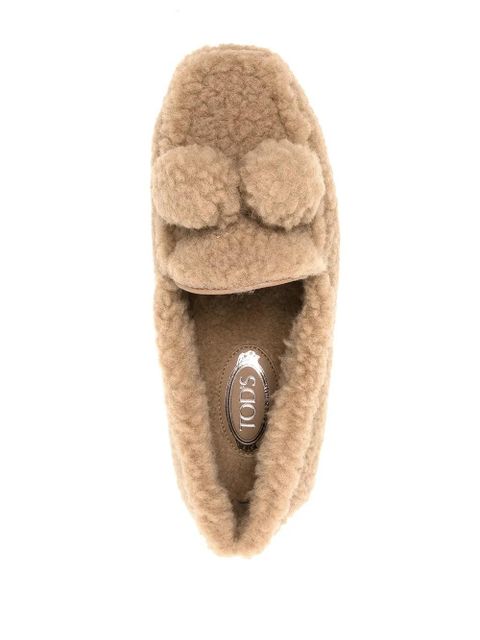 Tod's shearling Gommino driving shoes - Brown