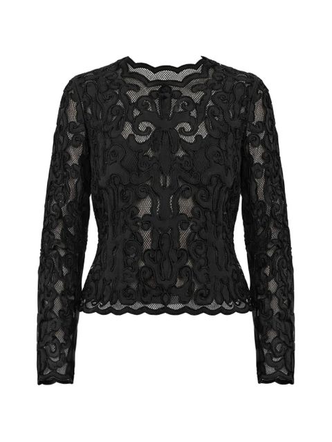 Ulla Johnson laced long-sleeve top - Black - zdjęcie produktu nr 1