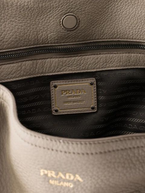 Prada large leather tote bag - Grey