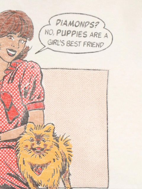 RE/DONE puppies-graphic T-shirt - White