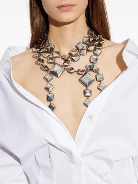 Givenchy geometric-link necklace - Silver