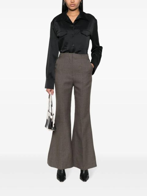 Nanushka Justina satin long-sleeve shirt - Black - zdjęcie produktu nr 2