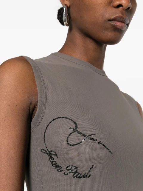 Jean Paul Gaultier gathered sleeveless maxi dress - Green