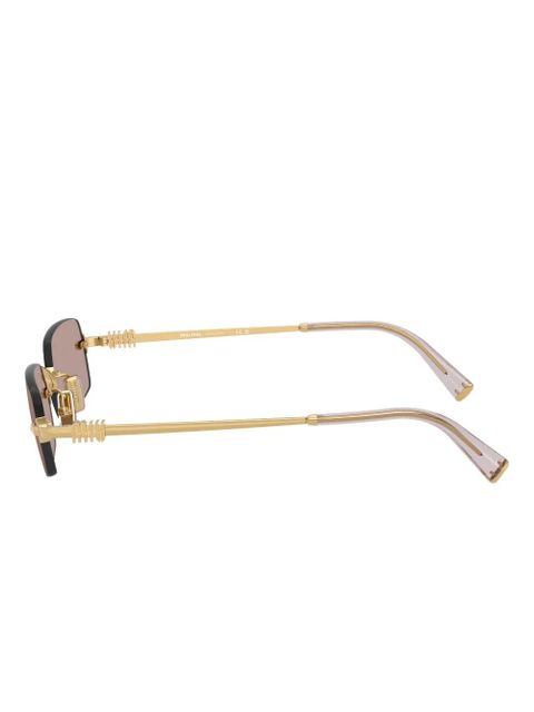 Miu Miu Eyewear rectangle-frame sunglasses - Gold