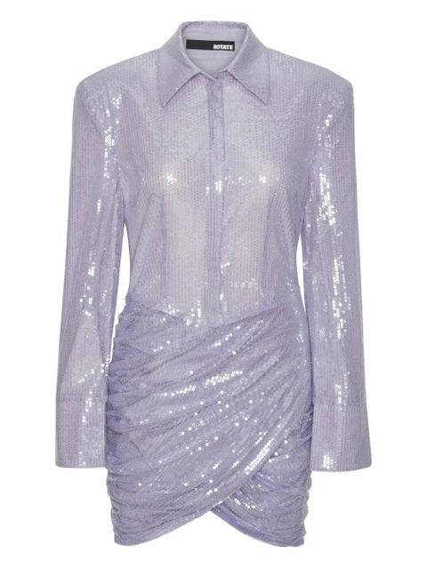 ROTATE BIRGER CHRISTENSEN sequin-embellished mini dress - Purple - zdjęcie produktu nr 1