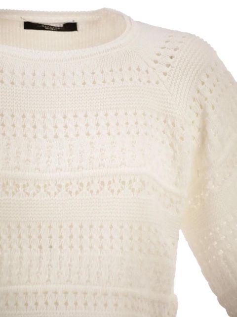 Weekend Max Mara open-knit cotton top - White